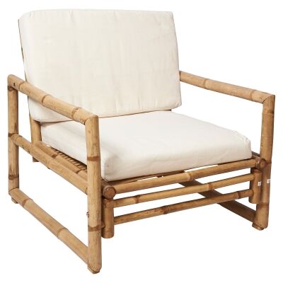 Allison Bamboo Lounge Armchair with Cushions