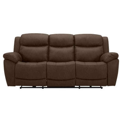 Modulon Fabric Electric Recliner Sofa, 3 Seater, Chocolate