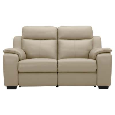 Lintex Leather Electric Recliner Sofa, 2 Seater, Sand