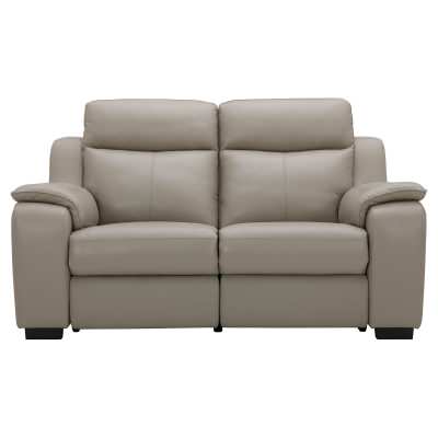 Lintex Leather Electric Recliner Sofa, 2 Seater, Taupe