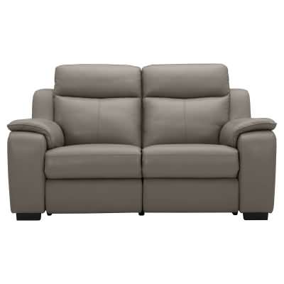 Lintex Leather Electric Recliner Sofa, 2 Seater, Grey