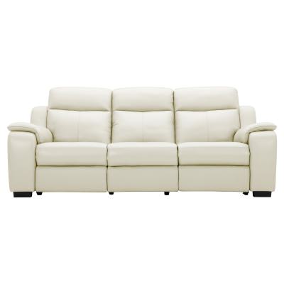 Lintex Leather Electric Recliner Sofa, 3 Seater, Beige