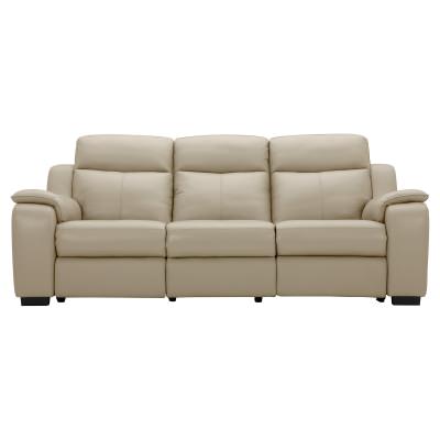 Lintex Leather Electric Recliner Sofa, 3 Seater, Sand