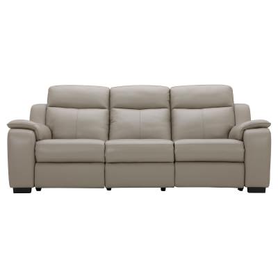 Lintex Leather Electric Recliner Sofa, 3 Seater, Taupe
