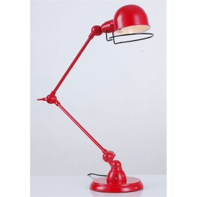 Myles Stainless Steel Desk Lamp, Red