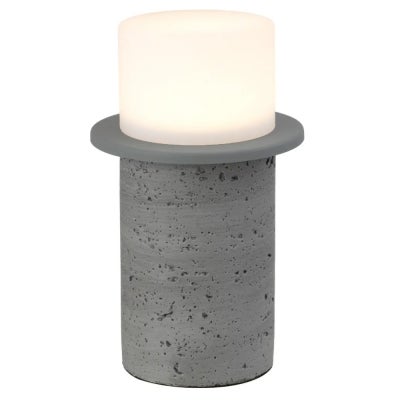 Kolisa Cast Stone & Iron LED Table Lamp, Grey