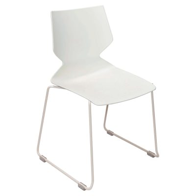 Konfurb Fly Sled Client Chair, White