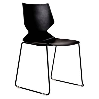 Konfurb Fly Sled Client Chair, Black