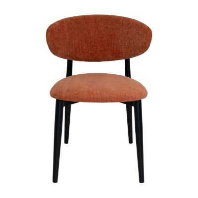Scarlett Commercial Grade Fabric Dining Chair, Clay / Black