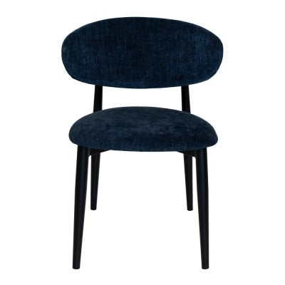 Scarlett Commercial Grade Fabric Dining Chair, Navy / Black
