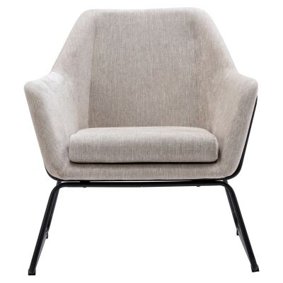 Mezzi Fabric Lounge Armchair, Oatmeal