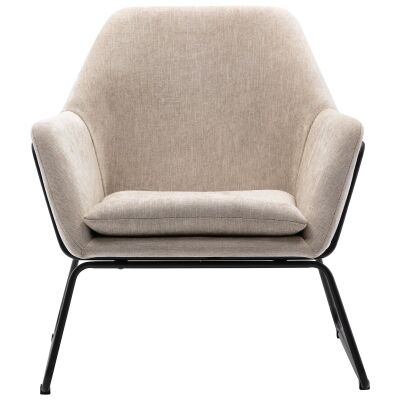 Mezzi Fabric Lounge Armchair, Beige
