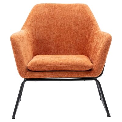 Mezzi Fabric Lounge Armchair, Orange