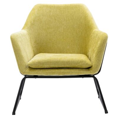 Mezzi Fabric Lounge Armchair, Yellow