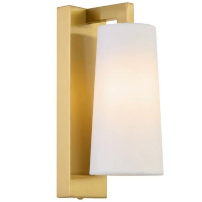 Lavis Fabric & Iron Wall Light, Antique Gold