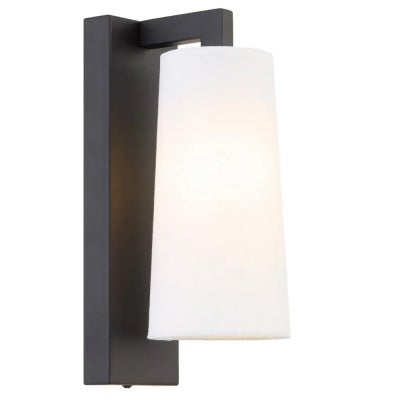 Lavis Fabric & Iron Wall Light, Black