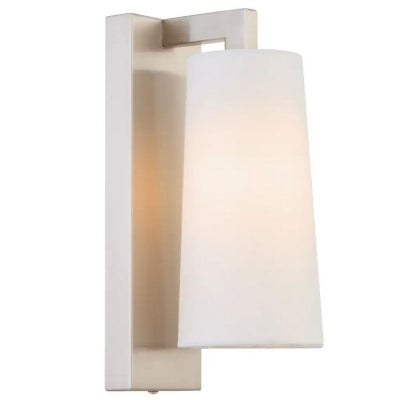 Lavis Fabric & Iron Wall Light, Nickel