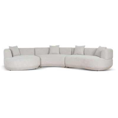 Nelo Fabric Modular Corner Sofa, 3 Seater with LHF Chaise, Oatmeal