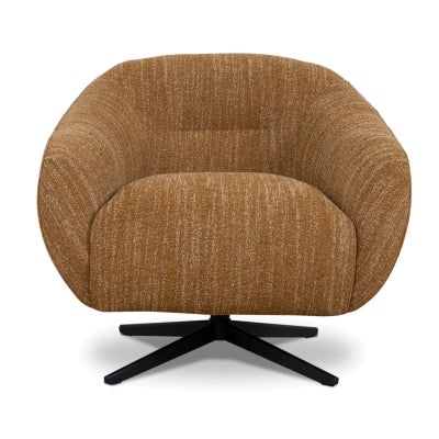 Arveta Fabric  Swivel Armchair, Ginger Brown