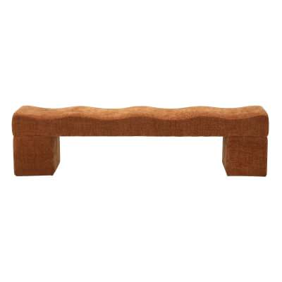 Ravino Fabric Ottoman Bench, 180cm, Copper