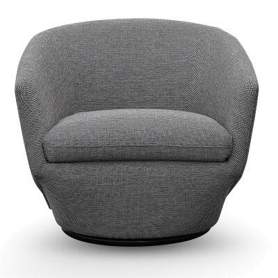 Mascot Fabric Swivel Lounge Armchair, Oslo Grey