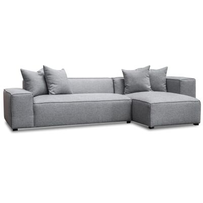 Ellis Fabric Modular Corner Sofa, 2 Seater with RHF Chaise, Graphite Grey
