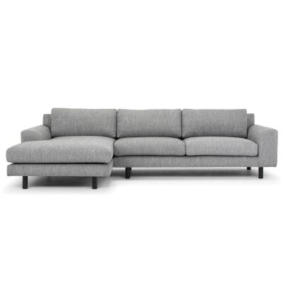 Sabo Fabric Corner Sofa, 2 Seater with LHF Chaise, Dark Grey
