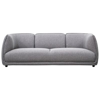 Elza Fabric Sofa, 3 Seater, Graphite Grey
