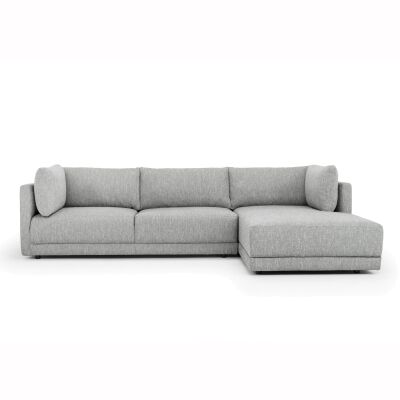 Hensley Fabric Corner Sofa, 2 Seater with RHF Chaise, Graphite Grey