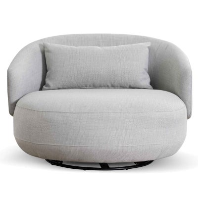 Gardino Fabric Swivel Armchair, Light Grey
