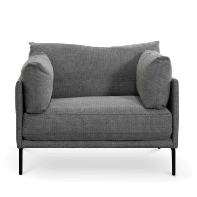 Nueva Fabric Armchair, Graphite Grey