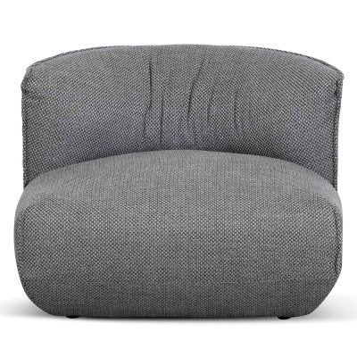Netley Fabric Pouf Lounge Chair, Noble Grey
