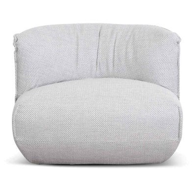 Netley Fabric Pouf Lounge Chair, Passive Grey