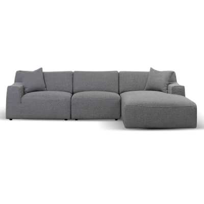 Norreby Fabric Modular Corner Sofa, 2 Seater with RHF Chaise, Noble Grey