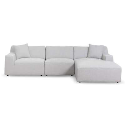 Norreby Fabric Modular Corner Sofa, 2 Seater with RHF Chaise, Passive Grey
