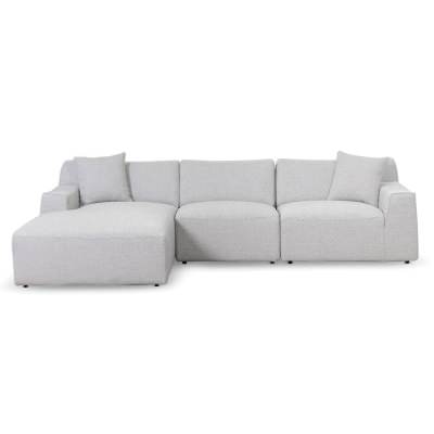 Norreby Fabric Modular Corner Sofa, 2 Seater with LHF Chaise, Passive Grey