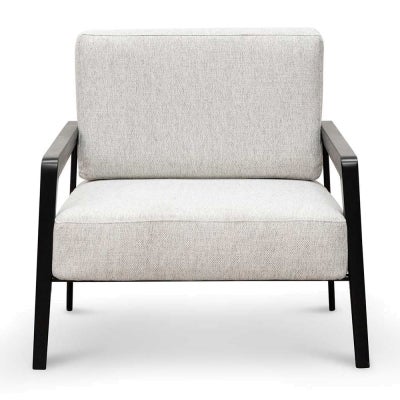 Eddystone Fabric & Timber Lounge Chair, Silver Grey
