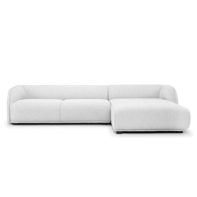 Havero Fabric Corner Sofa, 2 Seater with RHF Chaise, Light Grey