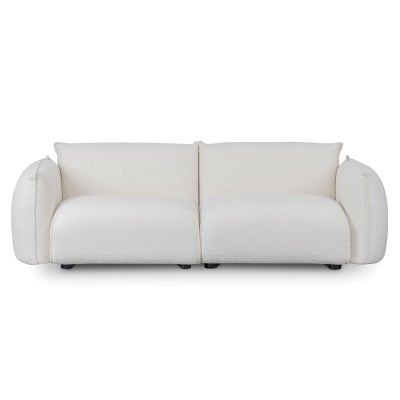 Nexo Boucle Fabric Sofa, 3 Seater, Off White