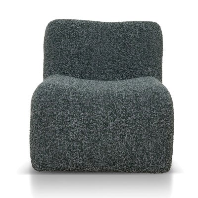 Aenil Boucle Fabric Lounge Chair, Green