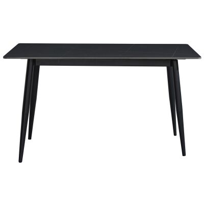 Cheviot Sintered Stone Top Dining Table, 130cm, Black