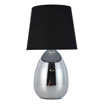 Libby Metal Base Touch Table Lamp, Black / Chrome