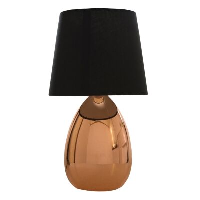 Libby Metal Base Touch Table Lamp, Black / Copper