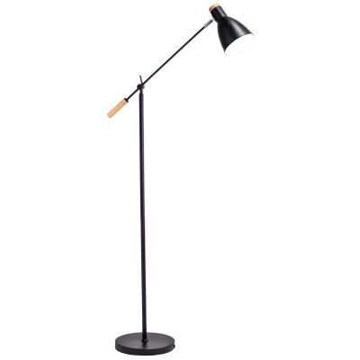 Levo Adjustable Metal Floor Lamp, Black