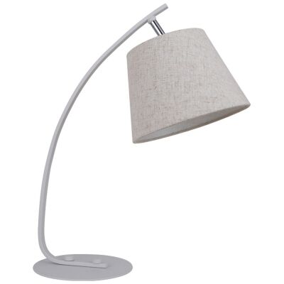 Letizia Metal Base Table Lamp, White