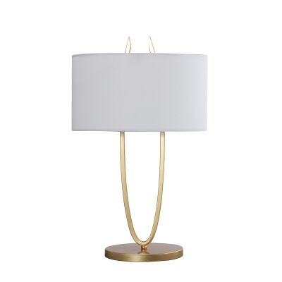 Denise Metal Base Table Lamp, Gold