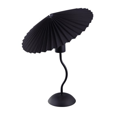 Piairie Pleated Shade Table Lamp, Black