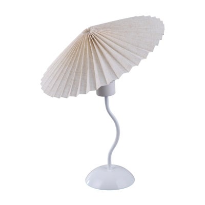 Piairie Pleated Shade Table Lamp, White