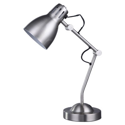 Nord Metal Adjustable Desk Lamp, Satin Chrome