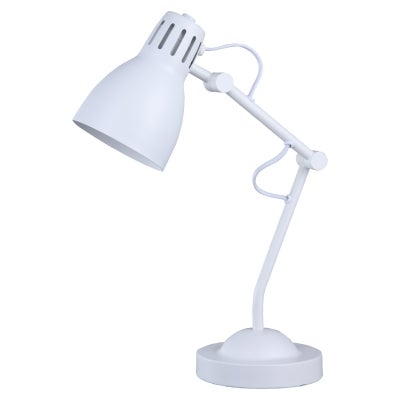 Nord Metal Adjustable Desk Lamp, White